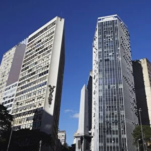 Skyscrapers in Praca Sete, Belo Horizonte, Minas Gerais, Brazil, South America