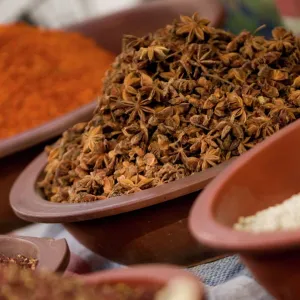 Spices for sale, Dunhuang, Gansu, China, Asia