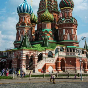 St. Basils Cathedral on Red Square, UNESCO World Heritage Site, Moscow, Russia, Europe