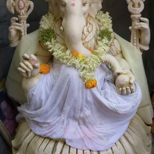 Statue of Ganesh, Shiva Mandir temple, Bangaluru (Bangalore), Karnataka, India, Asia