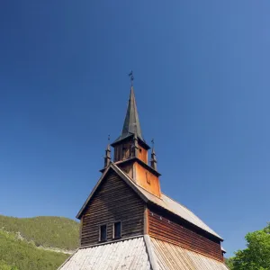 Stave church dating from 1184 at Kaupanger, Western Norway, Norway, Scandinavia, Europe