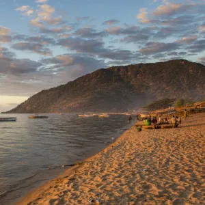 Sunset at Cape Maclear, Lake Malawi, Malawi, Africa