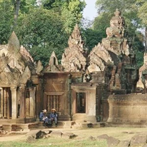 Temple of Bantey Srei, Angkor, Siem Reap, Cambodia, Indochina, Asia