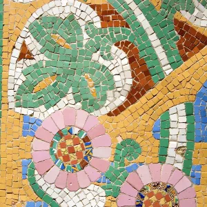 Tile mosaic on Palau de La Musica