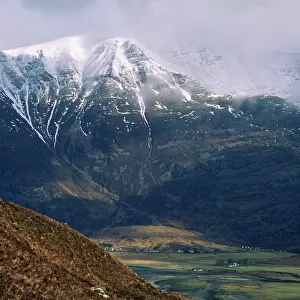Torridon village beneath Liathach mountain range