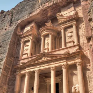 Tourists in Front of the Treasury, Petra, Jordan