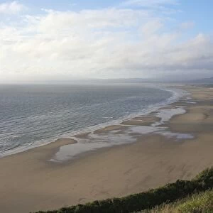 Tremadog Bay and Harlech beach seen from near Llanfair, Gwynedd, Wales, United Kingdom, Europe