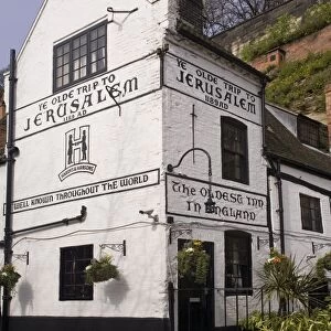 Trip to Jerusalem Inn, claimed to be the oldest inn in England, Nottingham, England, United Kingdom