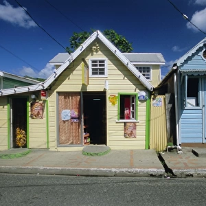 Typical Caribbean houses, St