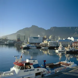 The V & A. waterfront and Table Mountain cape Town