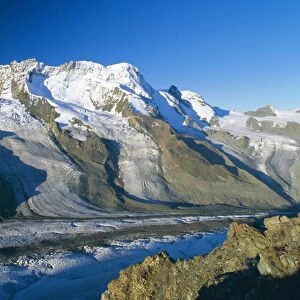 View to the Breithorn and Breithorn Glacier