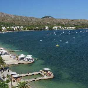 View over resort and bay, Port de Pollenca (Puerto Pollensa), Mallorca (Majorca)