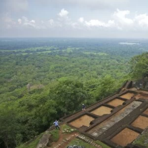 View from summit of Sigiriya Lion Rock Fortress, 5th century AD, UNESCO World Heritage Site, Sigiriya, Sri Lanka, Asia