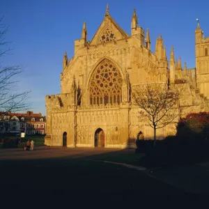 The West Front of Exeter Cathedral, Devon, England, UK, Europe