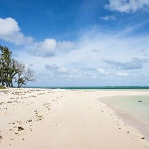 White sand and turquoise water at Laura (Lowrah) beach, Majuro atoll, Majuro, Marshall Islands