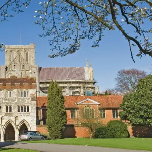 Winchester Cathedral and precinct, Winchester, Hampshire, England, United Kingdom, Europe