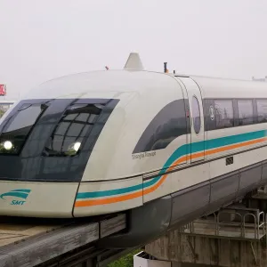 Worlds first commercial Magnetic Levitation Train (Maglev), which runs from Shanghai International airport to Pudong, Shanghai