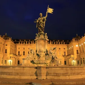 W³rzburg Residence with the Court Gardens and Residence Square