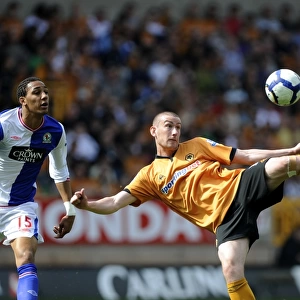 David Jones vs. Steven Nzonzi: Intense Battle in Wolverhampton Wanderers vs. Blackburn Rovers Premier League Clash
