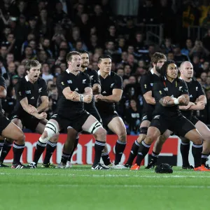 The All Blacks do the Haka at the 2011 Rugby World Cup