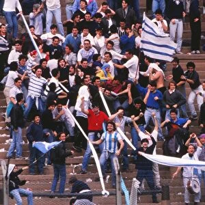 Argentina rugby fans celebrate victory over England in 1990