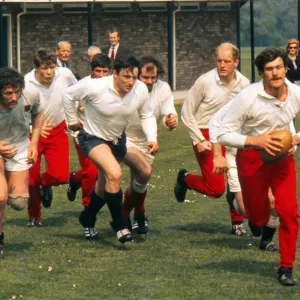 British Lions players train at Eastbourne before leaving for the 1971 tour of New Zealand