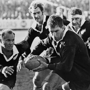 Colin Meads leads the All Blacks against the Lions in 1971