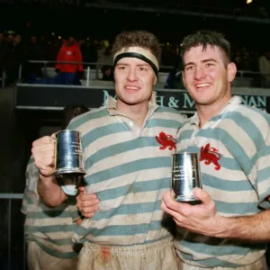 The Innes Brothers celebrate victory in the 1998 Varsity Match