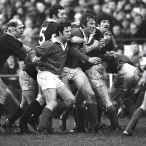 Ireland and Scotland forwards clash - 1978 Five Nations