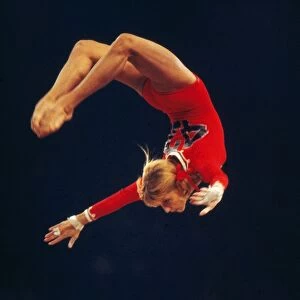 Olga Korbut peforms her Korbut Flip - 1973 European Championships