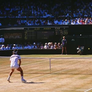 Pat Cash and Ivan Lendl during the 1987 Wimbledon Mens Singles Final