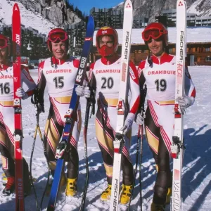 1988 FIS World Cup Val d'Isere Skiing Print of Great Britain Men's Team 1988 FIS World Cup Val d'Isere Skiing Print of Great Britain Men's Team