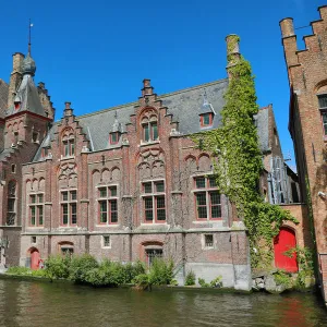 Buildings along the canals, Bruges, Belgium