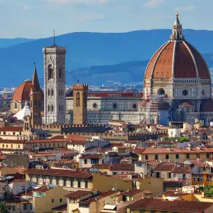 City skyline view and the Duomo, Florence, Italy