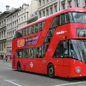 New Routemaster Red London double-decker bus