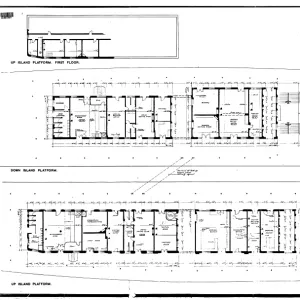 British Railways Midland Region - Stockport Edgeley Station Survey - Island Platform buildings