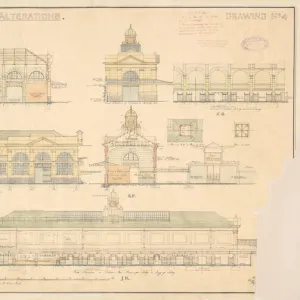 Cardiff Central Station. Great Western Railway. Cardiff Central Station Alterations Drawing No. 4. 2 May 1933