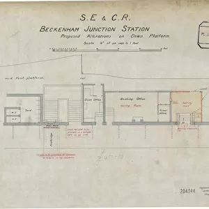 D. E & C. R Beckenham Junction Station - Proposed Alterations on Down Platform [1903]