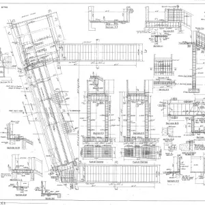 LMS Wirral Electrification - Meols. Details of Station Footbridge [1937]