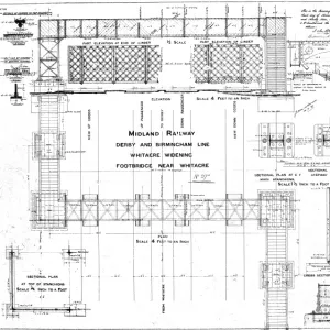 Midland Railway - Derby and Birmingham Line Whitacre Widening - No 97a Footbridge Near Whitacre [1899]