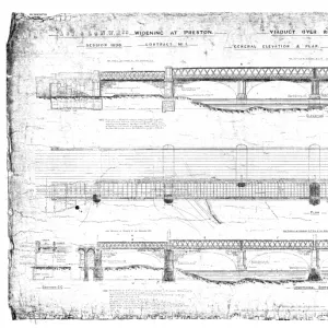 Widening at Preston Viaduct over the River Ribble - general elevation and plan