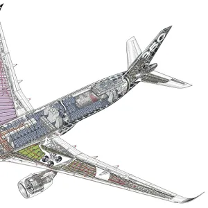 Popular Themes Photographic Print Collection: Airbus Cutaway