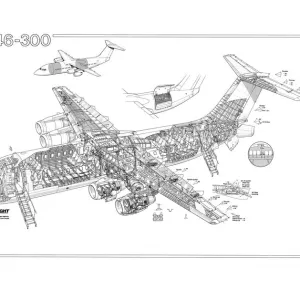 BAe 146-300 Cutaway Drawing