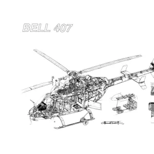 Bell 407 Cutaway Drawing