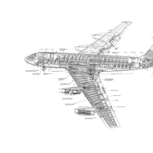 Boeing 707-120 Cutaway Drawing