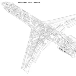 Boeing 727-300B Cutaway Drawing