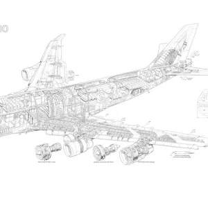 Boeing 747-400 Cutaway Drawing