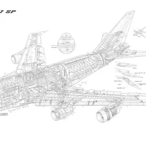 Boeing 747 SP Cutaway Drawing