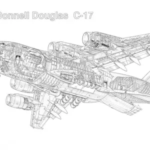 Boeing C-17 Globemaster III Cutaway Drawing