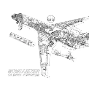 Bombardier Global Express Cutaway Drawing